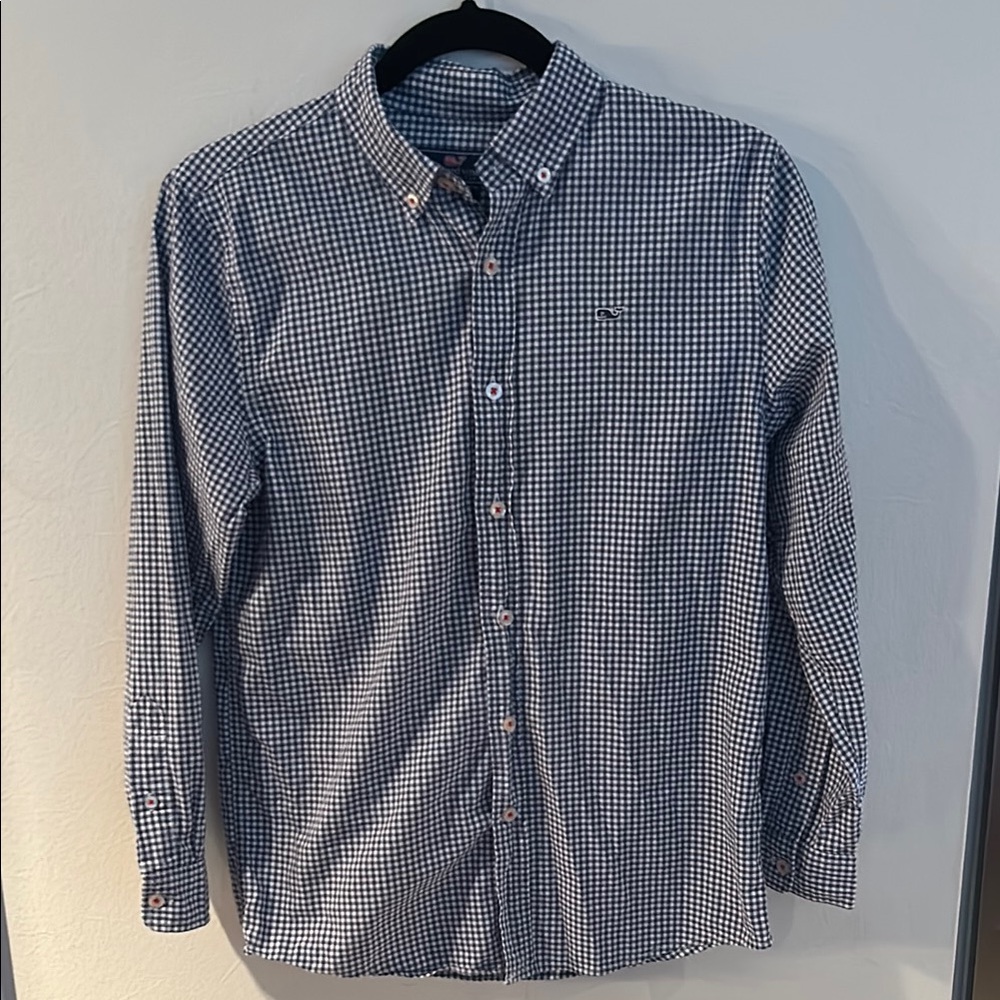 Boys Vineyard Vines Blue Checkered Shirt